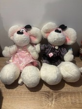Peluche  DIDDL et Diddlina  couple de marié  DEPESCHE NEUVES avec etiquette 35cm