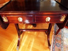 TABLE EN BOIS PRÉCIEUX BUREAU TABLE À MANGER LION TABLE Empire art moderne art ancien ?