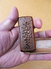 Pyrogene Boite Allumettes Bois Sculpté Forêt Noir à Secret inscription date 1878