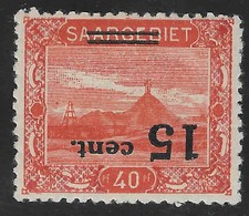 Sarre - n°72a - surcharge