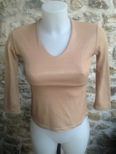 JENNYFER haut femme tee shirt manche longue polyester beige Taille 42