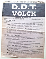 VOLCK " DDT " Prospectus  Publicité Agriculture Insecticide