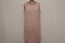 HERMES Robe soie et cachemire rose T38 (71646)