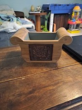 Vide Poche Jardinière Cache Pot Ancienne Bois Sculpté Art Populaire Daté 1739 