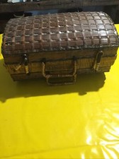 Mallette Valise En Osier Vintage