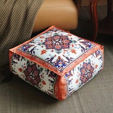 Unstuffed Pouf Cover Ottoman