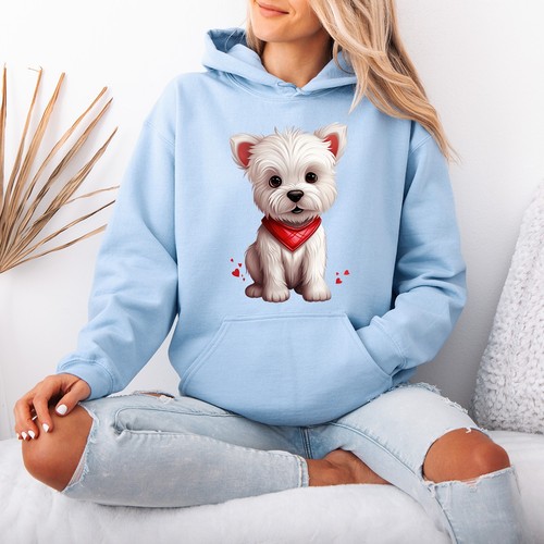 Sweat capuche westie puppy - capuche,