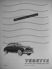 PUBLICITÉ PRESSE 1951 SILENCE CONFORT FORD VEDETTE LA VOITURE QUI MÉRITE SON NOM