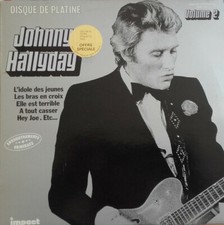 LP 33 RPM (12")  Johnny Hallyday / Presley / Vincent  " Disque de platine V. 2  