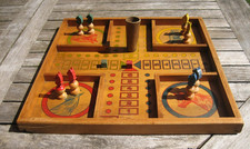 Ancien Jeu de Société Dada Petits Chevaux en Bois