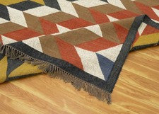 Tapis Abstrait Jute Laine