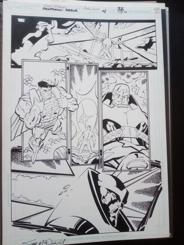 Planche originale jla - originale, batman