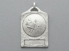 Football. Antique Pendant, Sport, Contest 1930 1931. Foot Ball. Art Deco Medal.