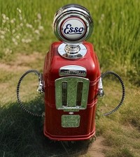 ESSO Ancien Grande Pompe À Essence,49cm,2 Pistolet,bidon Huile,garage,belle ⛽️⛽️