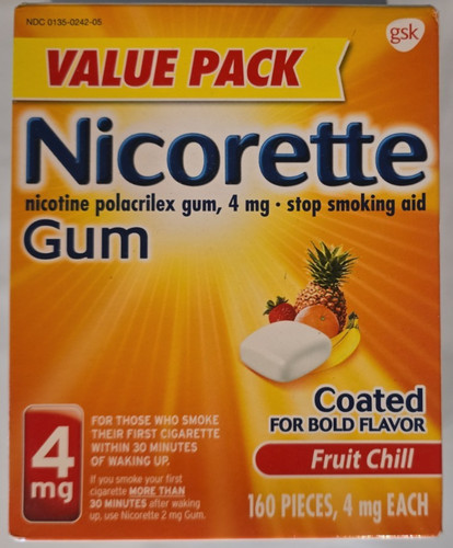 Nicorette 4mg fruit chill - 4mg, gum