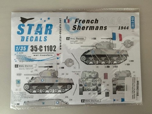 Decals french sherman - m4a2,