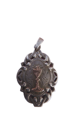 Médaille communion argent - de,