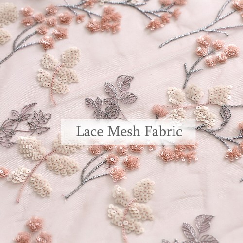 Fleur sequin dentelle - 1m,