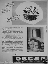 PUBLICITÉ 1954 MEUBLES OSCAR