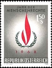 Timbre "Droits de l'Homme" Autriche 1101 ** - 84388FU