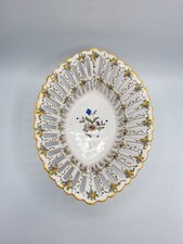 Coupe ovale faïence ajourée