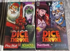 Dice Throne Lot De 2 Boîtes Père Noël VS Krampus + Pirate Maudite VS Artificier 