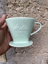 Porte Filtre A Café Melitta 102 En Porcelaine Verte  Vintage Cafetière Ancienne