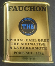 BOITE A THE VIDE-FAUCHON-SPECIAL EARL GREY THE AROMATISE A LA BERGAMOTE-RARE-