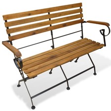 Banc Pliable de Jardin Bois d'Acacia Banquette Mobilier Meuble de Parc vidaXL