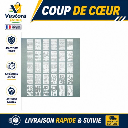Pochoirs lettres et - 30,