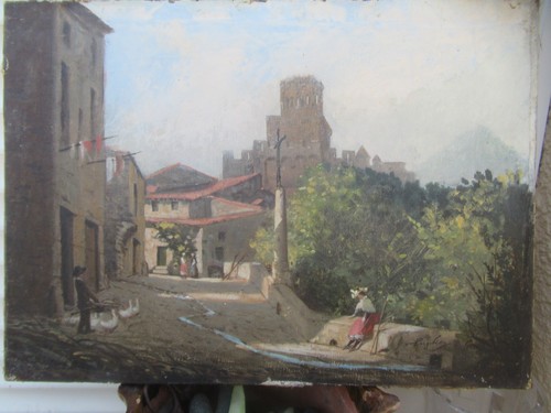 Beau tableau vers 1860 huile - beau,