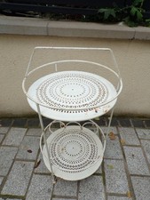 ANCIEN BAR JARDIN TERRASSE-Tôle perforé-DESIGN 1960-table vintage-fer