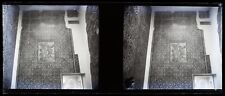 Algérie Mosaïque romain Photo NEGATIVE Stereo Plaque de verre Vintage c1920