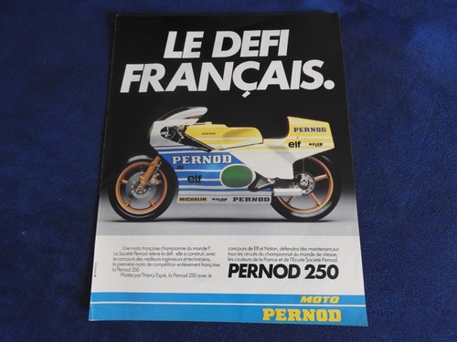 Publicité moto pernod 250 - moto,