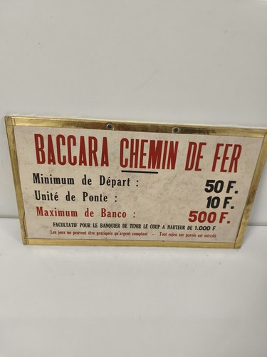 Ancien panneau baccara chemin - ancien,
