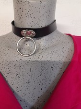 Collier noir anneau CHOKER