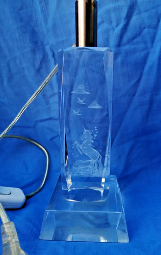 Joli pied lampe - joli, cristal
