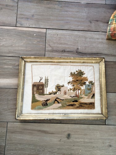 Ancien tableau broderie - ancien,