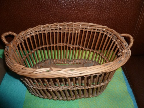 Ancienne corbeille osier - corbeille, en