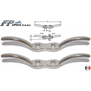 Taquet fanion inox longueur - inox, a4