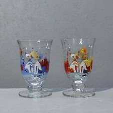 Verres à pieds vintage Goebel Germany design Rosina Wachtmeister