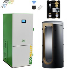 Robin Wood 12 Kw Chaudière à Pellets Avec PS500, L Mémoire Tampon Et