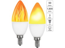2 ampoules LED E14 effet