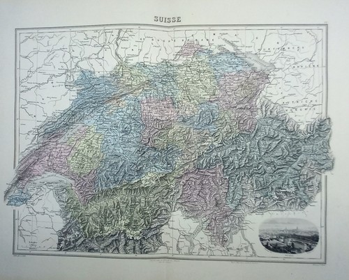 Carte suisse 1890 j - ,