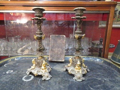 Ancienne paire bougeoir - ancienne,