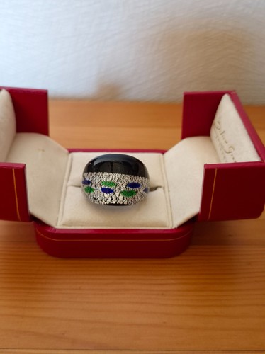 Bague fantaisie résine noire - fantaisie,