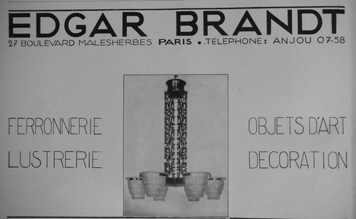 Publicité 1929 edgar brandt - publicitÉ,