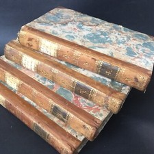 VOLTAIRE Le Siècle de Louis XIV 1777 Pott Lausanne 4 Tomes Reliure Papier Marbré