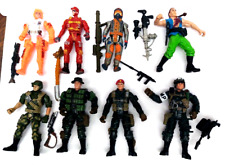 LOT 8 FIGURINES MILITAIRE AVEC ARME NO GI JOE FIGURE JOUET aventure pvc articulé