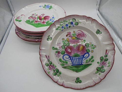 Lot assiettes coq paon - assiettes,